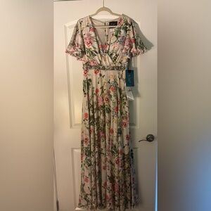 Mac Duggal Floral Maxi Dress - Multicolor Style 9079 Size 8